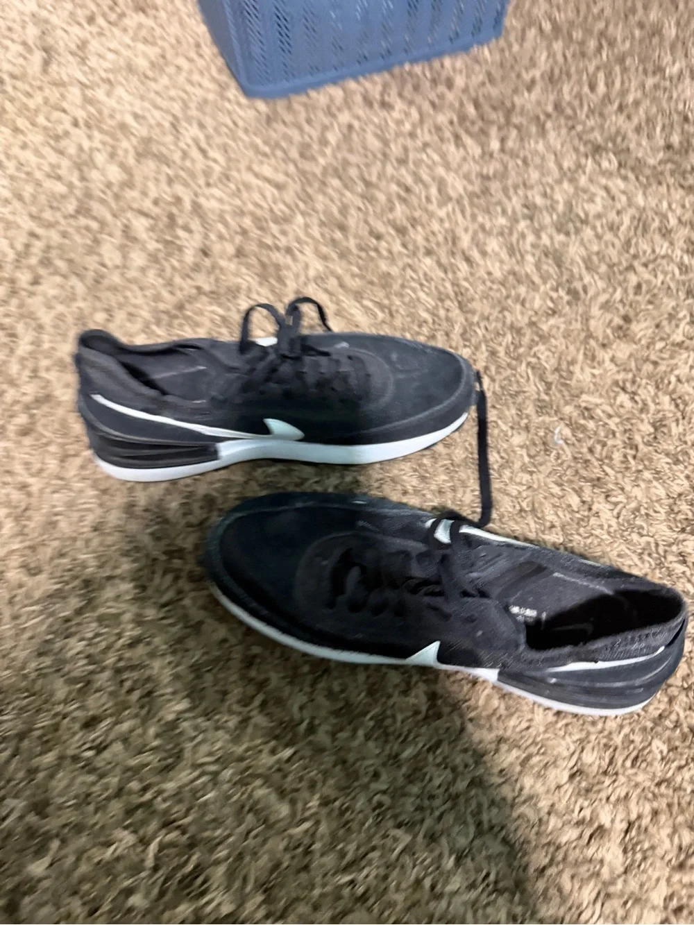 Nike Men’s Black Sneakers with White Swoosh